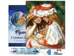 Diamond Painting Broderie Diamant Figured’Art 40x50cm toile tendue sur châssis en bois - diamants carrés - Jeunes filles lisant Renoir