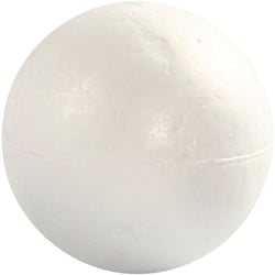 Boules en polystyrène, d 10 cm, blanc, 5 pièces/ 1 Pq.