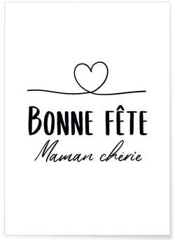 Affiche 'Bonne fête maman chérie...' | A3 : 29,7x42cm