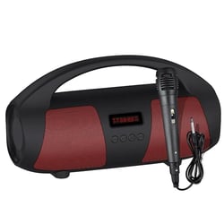 Enceinte Bluetooth Portable Sans Fil TWS Avec Microphone Rouge YONIS