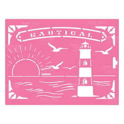 Pochoir plastique souple réutilisable 20 x 27 cm Fabrika Decoru MER OCEAN 085