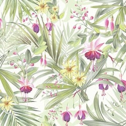 Lot de 4 serviettes en papier découpage collage 33 cm FLEUR EXOTIQUE F 509