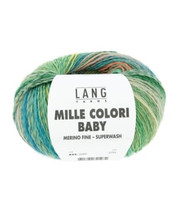 Pelote à tricoter MILLE COLORI BABY – Lang Yarns - 100% laine mérinos extrafine aux mille nuances colorées 209 Multicolore