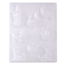 Moule: Parade d'animaux, 8 motifs, 3,5 - 8,5cm, taille: 23,2x18,3cm