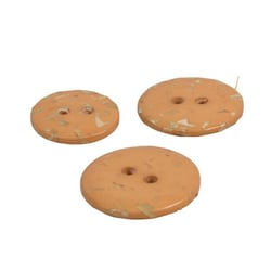 Lot de 6 boutons rond bouteilles recyclées 2 trous beige antilope