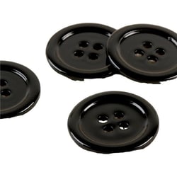 Bouton 100% nacre rond noir