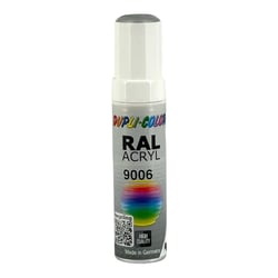 Stylo de retouche peinture acrylique - Gris aluminium - RAL 9006 - Mat - Tous supports - Duplicolor