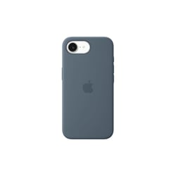 Coque silicone iPhone 17e MagSafe Bleu ancre, 45% recyclé, doublure microfibre