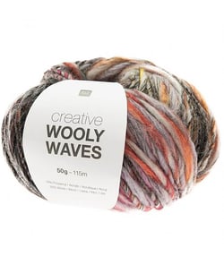 Pelote de laine CREATIVE WOOLY WAVES - Rico Design 06 Bleu