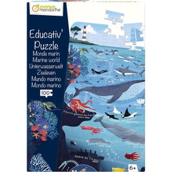 Puzzle - Educatif - 100 pièces - Enfant dès 6 ans - Apprendre le monde marin
