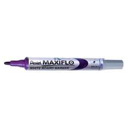 Lot de 12 marqueurs tableau blanc effaçables - PENTEL - MAXIFLO MWL5S - Pointe ogive 2 mm - Violet