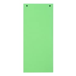 Paquet 100 fiches intercalaires horizontales unies perforées Forever - 105x240mm - Vert - x 12 - Exacompta