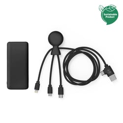 Xoopar Batterie Externe 7000mAh Mr Bio Pack Hepta Long 1m Bleu