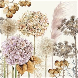 Lot de 4 serviettes en papier découpage collage 33 cm FLEUR SEICHEE F 101