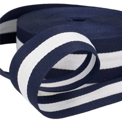 Film 25m galon stripes  40mm Bleu/Blanc