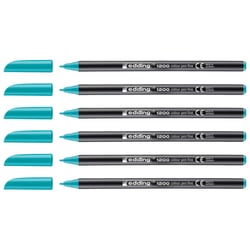 Lot de 6 feutres de coloriage pointe fine 1 mm - EDDING - Turquoise