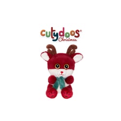 Peluche - Peluche > Renne NICO Rouge Echarpe Verte – 13 cm