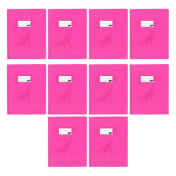 10 protège-cahiers opaque rose en PVC – Format 17x22 cm – Épaisseur 19/100ème – Grain cuir