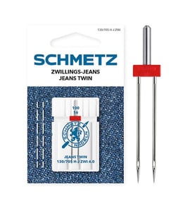 Aiguille jeans double - Dimension 4,0/100 - 130/705H-J ZWI - 1 Pce - Schmetz taille n°100