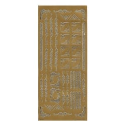 1 planche de stickers autocollants peel off doré Dovecraft DECORATION 69