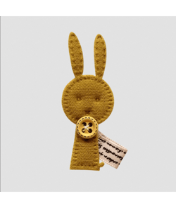 Accessoire en tissus Lapin 60mm - Prym 40 curry jaune vendu par 50 cm
