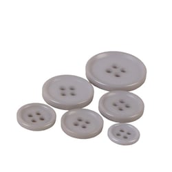 Lot de 3 boutons ronds 4 trous classique gris