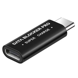 Bloqueur de Données USB-C, Data Blocker Super Charge Noir