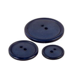 Bouton rond 2 trous classique bleu marine