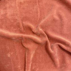 Tissu Velours d'ameublement tout doux uni Paprika