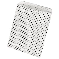 Sachets en papier conviennent p.aliments, 12,9x16,8cm, blanc pointillé, 25 pièces