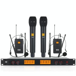 Système Microphone Sans Fil 4 Canaux UHF Pour Événements Extérieurs YONIS