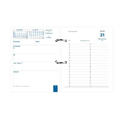 BLOC PLANING FR Classic - 11,5x14,5 cm - 1 jour sur 2 pages - 12 mois de janvier à décembre