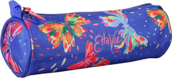 Trousse scolaire Ettavee – Bleu multicolore Papillon – FLY WITH ME – 1 compartiment