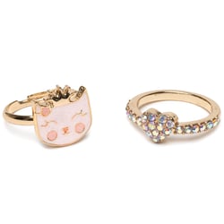 Set de 2 bagues ajustables Kitty Love