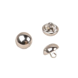 Lot de 3 boutons boule à queue 10mm argent
