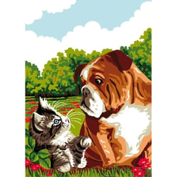 Princesse - Canevas antique Comme Chien et Chat 32x50 cm