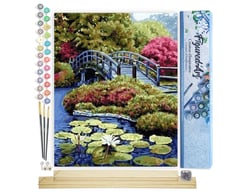 Peinture par Numéro Figured'Art - Le Pont de Nihonbashi au Japon - Kit de Loisir Créatif DIY Numéro d'Art Complet - 40x50cm toile roulée + châssis en bois à monter