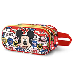 Trousse Mickey Mouse 3D 22 CM - 2 compartiments Rouge