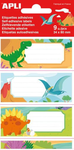 POCH 9 ET SCOLAIRES DINOSAURES 81X36MM