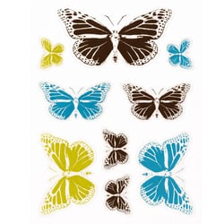 Stickers - Muraux - Autocollants - Repositionnables - Motifs papillons colorés - Décoration