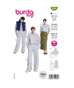 Patron Burda 5694 - Sweatshirt taille n°FR 36-48
