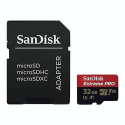 Carte mémoire MicroSDHC SanDisk Extreme Pro - 32 Go - Classe 10 - UHS-I - Noir, Rouge