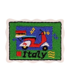Ecusson carte postale pays Italie 42x32mm