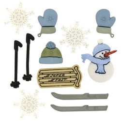 11 Boutons temps d'hiver RAYHER