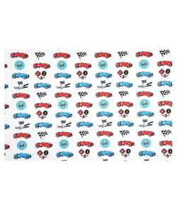 Tissu coton enfant racing de 160 cm de largeur RACING ECRU vendu par 50 cm