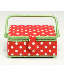 Coffret à couture Polka rouge taille moyenne - Prym Rouge