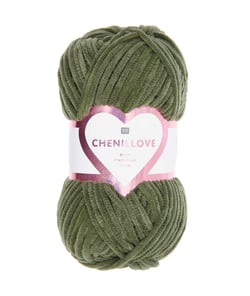 Découvrez le Confort et la Douceur de la Pelote Velours Creative Chenillove 100GR de Rico Design 24 Olive