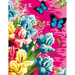 Princesse - Canevas Antique Les papillons 50x65 cm 100% Coton