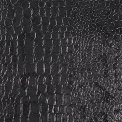 Tissu Simili cuir Croco snake Noir