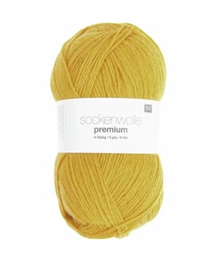 Fil à chaussette SOCKENWOLL PREMIUM 4 brins - 100gr - Rico Design 04 Jaune